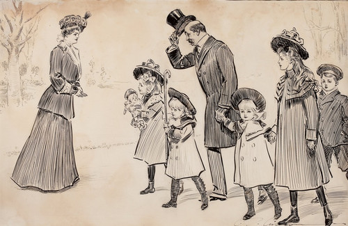 Digital Print - After Fifteen Years, When She Refused Him He Vowed He Would Never Marry by Charles Dana Gibson