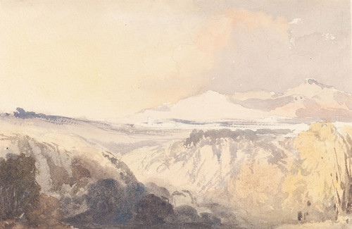 Digital Print - Landscape with a Distant Mountain Range by John Gendall