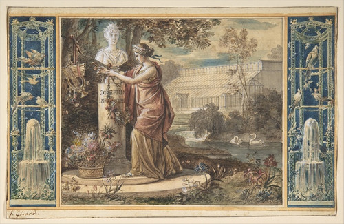 Digital Print - An Allegory of Empress Josephine as Patroness of the Gardens at Malmaison by Franois Grard