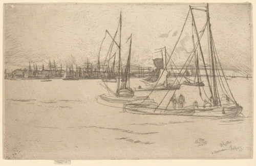 Digital Print - Amsterdam from the Tolhuis by James Abbott McNeill Whistler