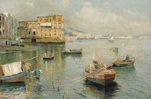 Digital Print - Palazzo Donn'Anna, Naples by Attilio Pratella