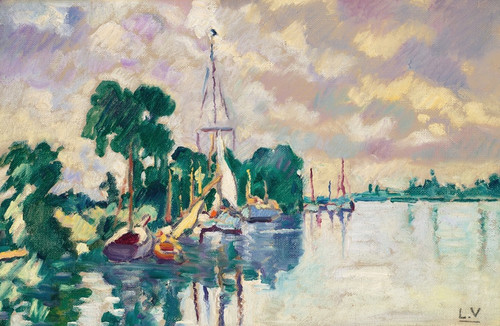 Digital Print - Voiliers  Ouistreham by Louis Valtat