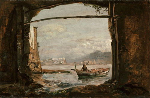 Digital Print - View from a grotto near Posillipo by Johan Christian Dahl