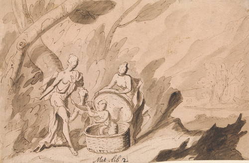 Digital Print - The Daughters of Cecrops discover Ericthonius: Ovid, Metamorphoses, Book 2 by Thomas Carwitham