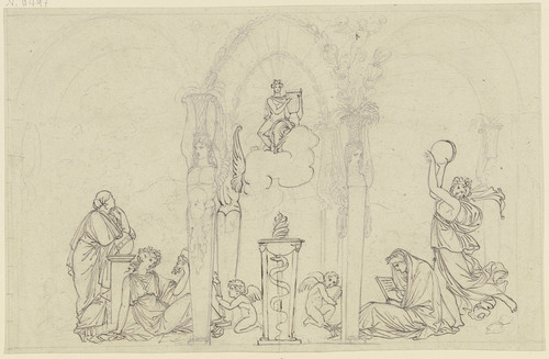 Digital Print - Apollo and the muses by Peter von Cornelius