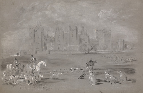 Digital Print - A Meet in the grounds of Raby Castle by Peter DeWint