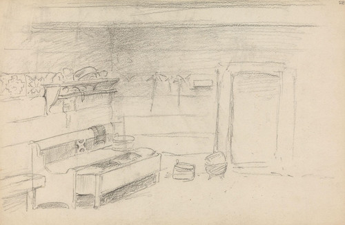 Digital Print - Fra en krotet rykstue, Viky by Adolph Tidemand