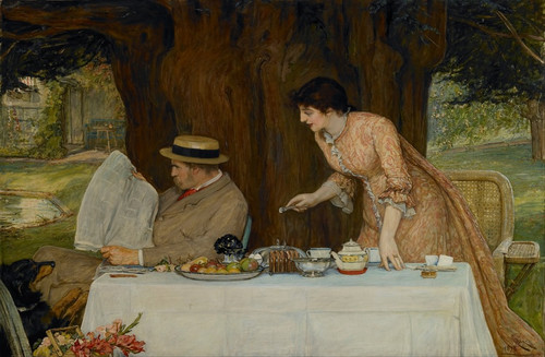 Digital Print - Our First Tiff by Robert Walker Macbeth