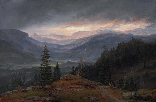 Digital Print - View over Hallingdal by Johan Christian Dahl