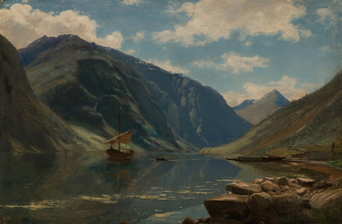 Digital Print - Fra Sognefjord by Amaldus Nielsen