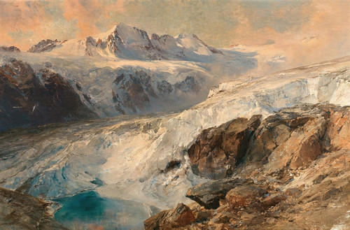 Digital Print - Glacier de Grand Croux, Cogne by Edward Theodor Compton