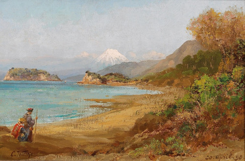 Digital Print - Pilgrim on Route to Mount Fuji by Carl Wuttke