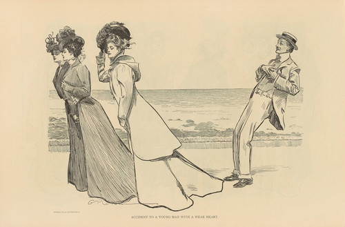 Digital Print - Accident to a young man with a weak heart by Charles Dana Gibson