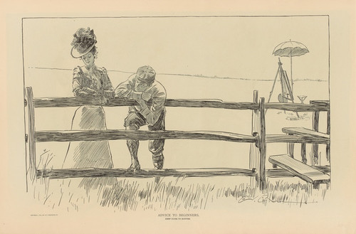 Digital Print - Advice to beginners. Keep close to nature by Charles Dana Gibson