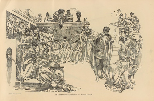 Digital Print - An afternoon reception in herculaneum by Charles Dana Gibson
