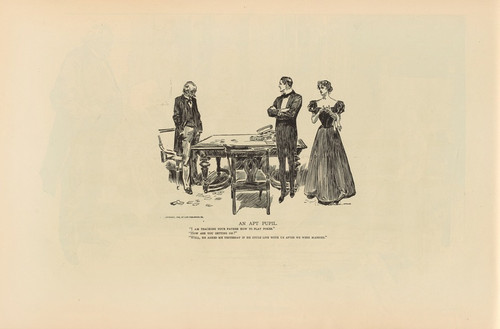 Digital Print - An apt pupil by Charles Dana Gibson