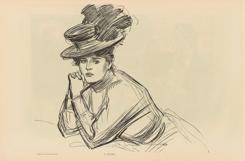 Digital Print - A study by Charles Dana Gibson