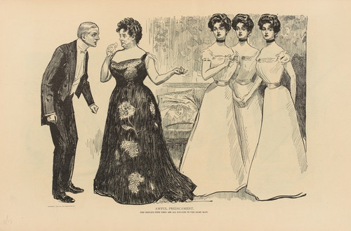 Digital Print - Awful predicament by Charles Dana Gibson