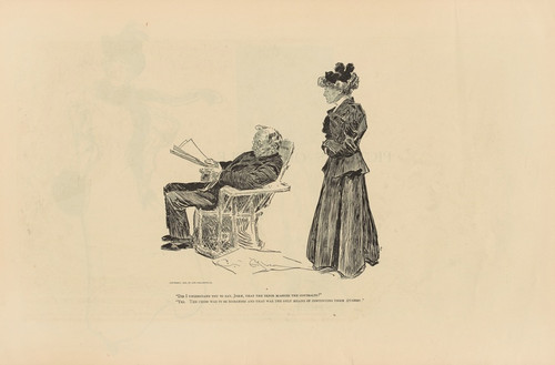 Digital Print - Did I understand you to say, john, that the tenor married the contralto' by Charles Dana Gibson