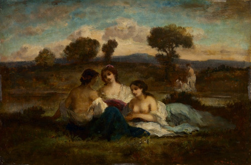 Digital Print - The Bathers by Narcisse-Virgile Diaz de La Pea