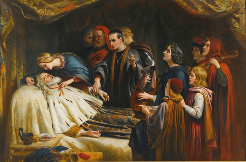 Digital Print - The Awakening Of King Lear By The Kiss Of Cordelia by Charles West Cope