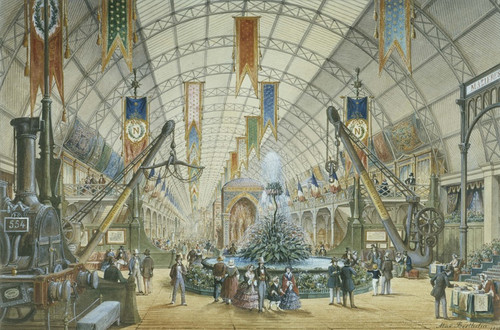 Digital Print - Vue intrieure de la galerie des machines, Exposition universelle, actuel 8me arrondissement, Paris. by Max Berthelin