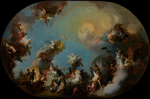 Digital Print - The Glorification of the Union of the Houses of Hapsburg and Lorraine by Franz Anton Maulbertsch