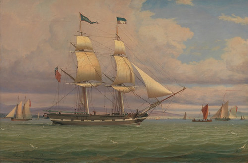 Digital Print - The English Brig 'Norval' before the Wind by William Clark