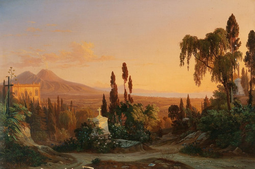 Digital Print - A View of the Gulf of Naples from Posillipo by Carl Wilhelm Gtzloff