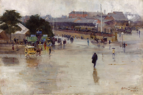 Digital Print - The railway station, Redfern by Arthur Streeton
