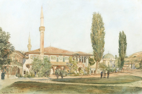 Digital Print - View of the Khan's Palace at Bakhchisarai, Crimea by Rudolf von Alt