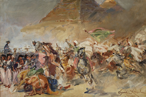 Digital Print - Battle of the Pyramids, sketch by Wojciech Kossak