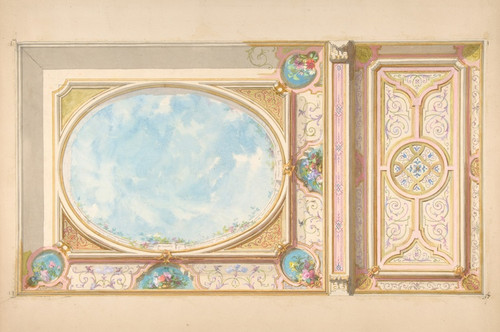 Digital Print - Design for a ceiling by Jules-Edmond-Charles Lachaise