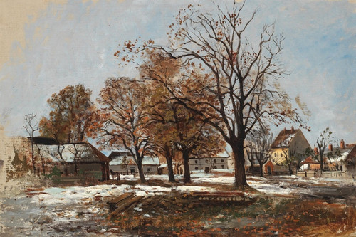 Digital Print - A Winter Day, Scene near St. Plten by Theodor Von Hrmann