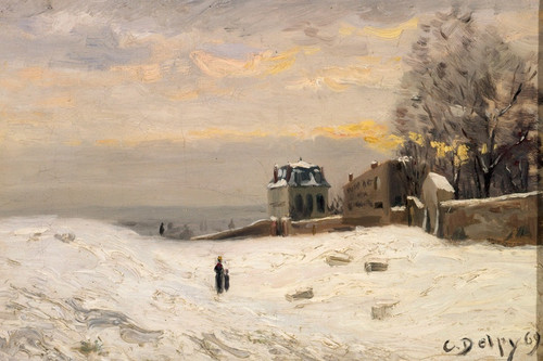 Digital Print - Neige  Montmartre by Hippolyte Camille Delpy