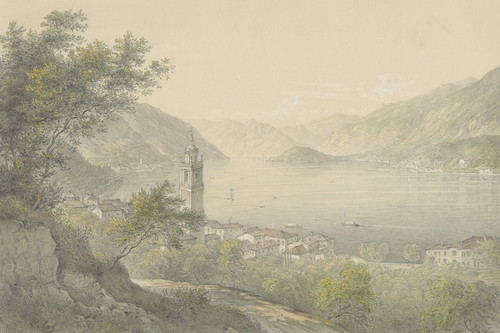 Digital Print - Bellagio, aan het Comomeer by Karoly Lajos Libay