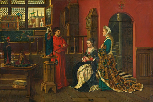 Digital Print - Queen with lady in waiting by Albert Frans Lieven De Vriendt