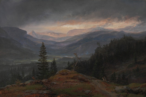 Digital Print - View over Hallingdal by Johan Christian Dahl