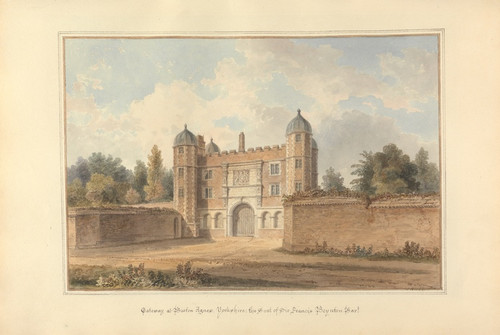 Digital Print - Gateway at Burton Agnes, Yorkshire, the Seat of Sir Francis Boynton Bart. by John Buckler