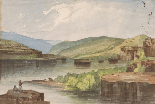 Digital Print - Cape Horn - ColumbiaRiver by John Mix Stanley