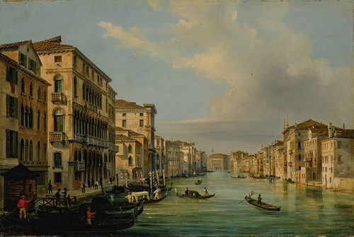 Digital Print - Venice, a view of the Grand Canal by Luigi Querena