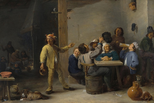 Digital Print - Peasants Celebrating Twelfth Night by David Teniers The Younger