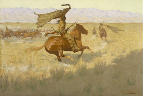 Digital Print - Change of Ownership (The Stampede; Horse Thieves) by Frederic Remington