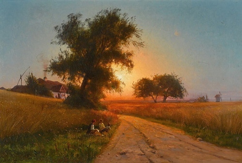 Digital Print - On a Late Summer's Evening, Ukraine by Iosif Evstafevich Krachkovsky