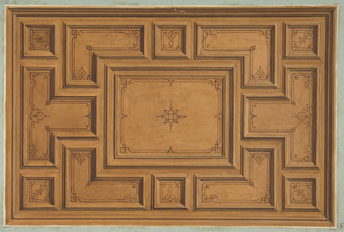 Digital Print - Design for a decorated ceiling by Jules-Edmond-Charles Lachaise