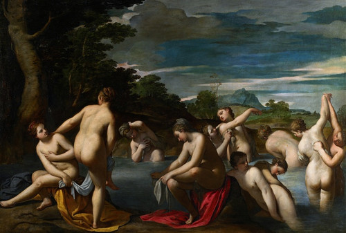 Digital Print - Nymphs At The Bath by Scarsellino