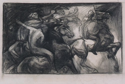 Digital Print - Warriors on horseback by Johannes Josephus Aarts Digital Print - Warriors on horseback by Johannes Josephus Aarts