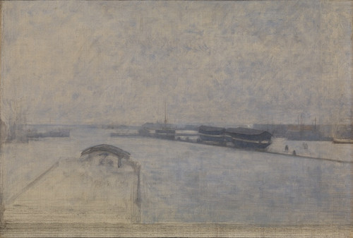 Digital Print - The Harbour of Copenhagen seen from Kvsthusgade by Vilhelm Hammershi