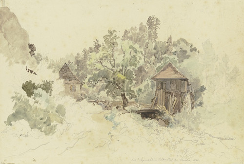 Digital Print - Sgemhle in Lichtental bei Baden by Johann Nepomuk Rauch