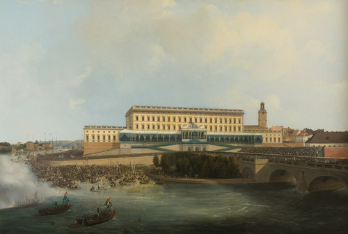 Digital Print - The Acclamation of King Carl XIV Johan of Sweden in 1818 by Carl Stefan Bennet